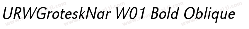 URWGroteskNar W01 Bold Oblique字体转换